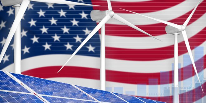 70% ظرفیت تولید برق در آمریکا توسط انرژی های خورسیدی و بادی در سال 2021